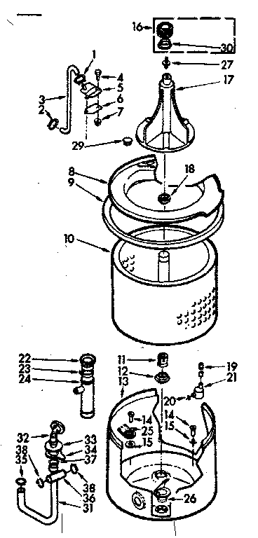 TUB AND BASKET ASSEMBLY