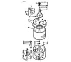 Kenmore 1107204100 tub and basket assembly diagram