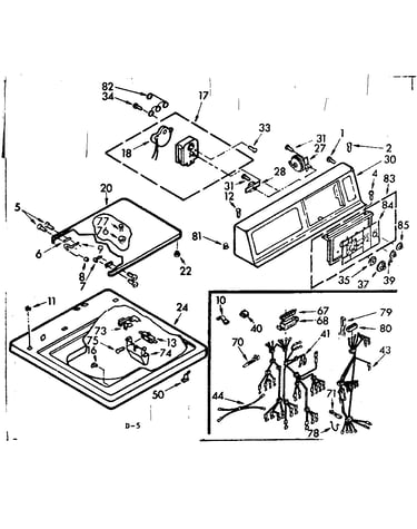 Top and console assembly
