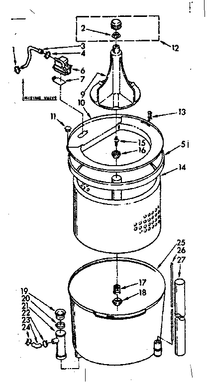 TUB AND BASKET ASSEMBLY