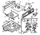 Kenmore 1107205631 top and console assembly diagram