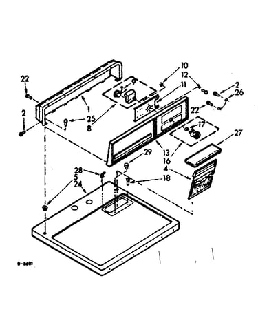 Top and console assembly