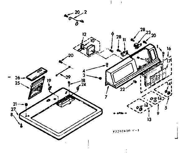 TOP AND CONSOLE ASSEMBLY