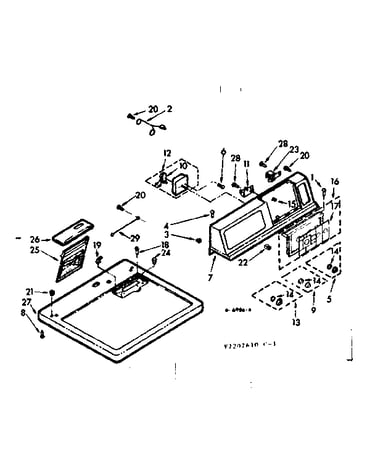 Top and console assembly