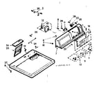 Kenmore 1107207611 top and console assembly diagram