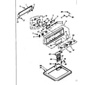 Kenmore 1107207701 top and console assembly diagram