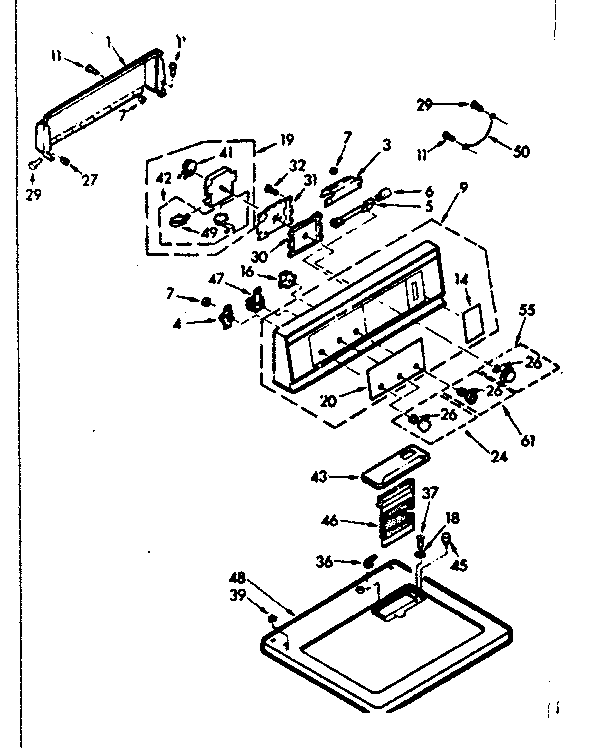 Top and console assembly