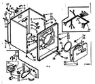 Kenmore 1107208210 cabinet assembly diagram