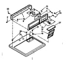 Kenmore 1107208210 top and console assembly diagram