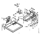 Kenmore 1107208610 top and console assembly diagram