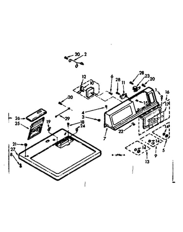 Top and console assembly