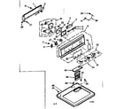 Kenmore 1107208701 top and console assembly diagram