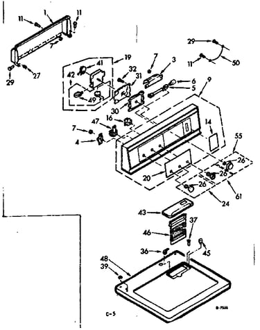 Top and console assembly