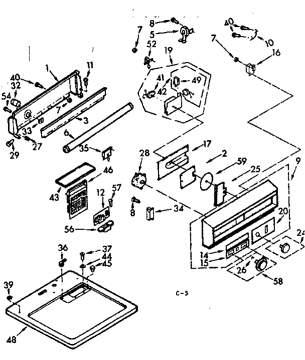 Top and console assembly