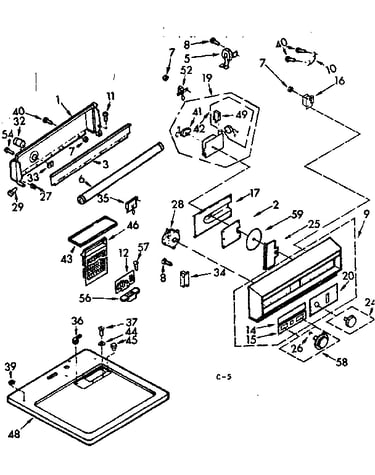Top and console assembly