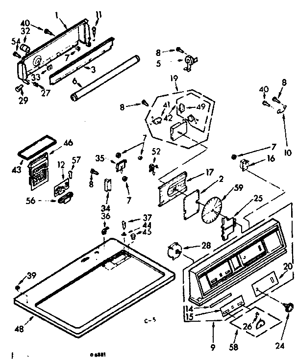 Top and console assembly