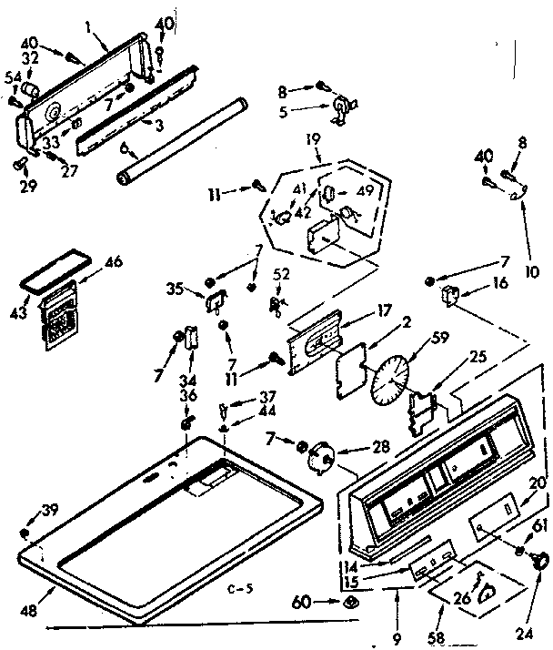 Top and console assembly