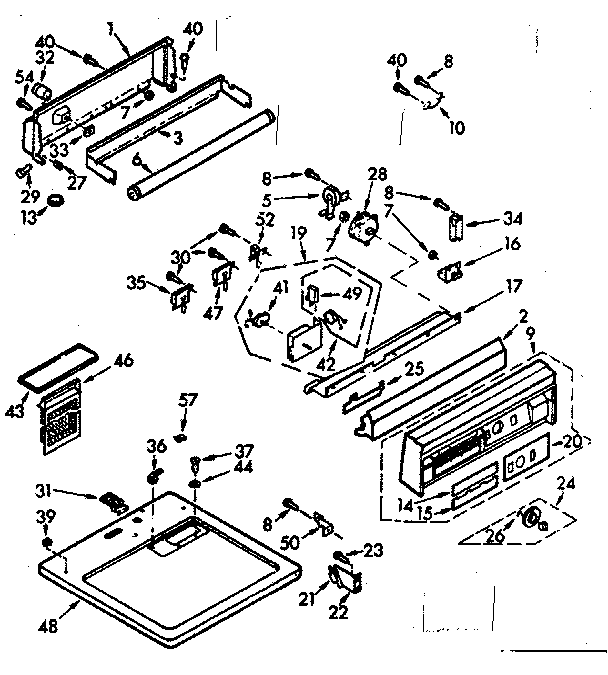 TOP AND CONSOLE ASSEMBLY