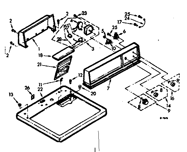 Top and console assembly