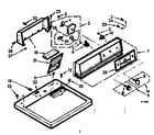Kenmore 1107217622 top and console assembly diagram