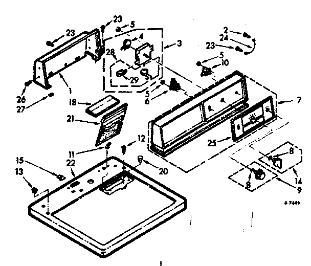 Top and console assembly