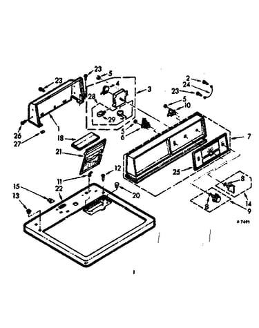 Top and console assembly
