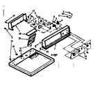 Kenmore 1107218600 top and console assembly diagram