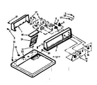 Kenmore 1107218601 top and console assembly diagram