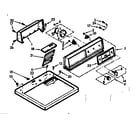 Kenmore 1107218620 top and console assembly diagram