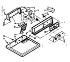 Kenmore 1107218621 top and console assembly diagram