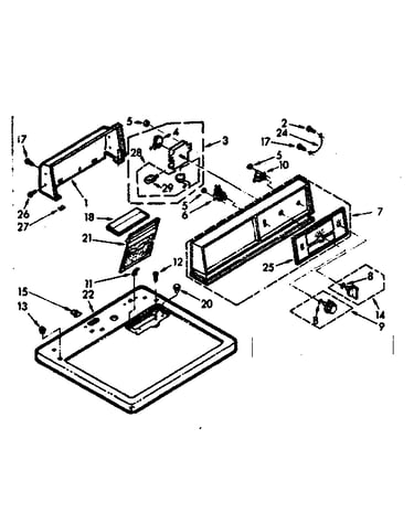 Top and console assembly