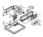 Kenmore 1107218622 top and console assembly diagram