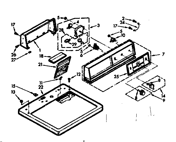 Top and console assembly