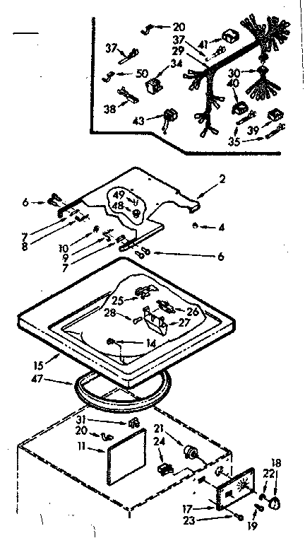 Top and control assembly