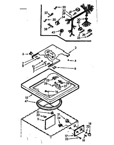 Top and control assembly