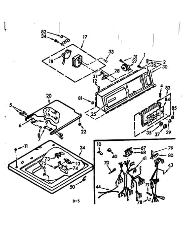 Top and console assembly