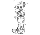 Kenmore 1107304621 tub and basket assembly diagram