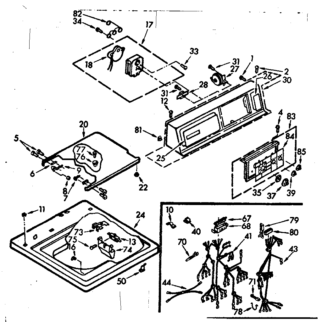 Top and console assembly