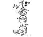 Kenmore 1107304622 tub and basket assembly diagram
