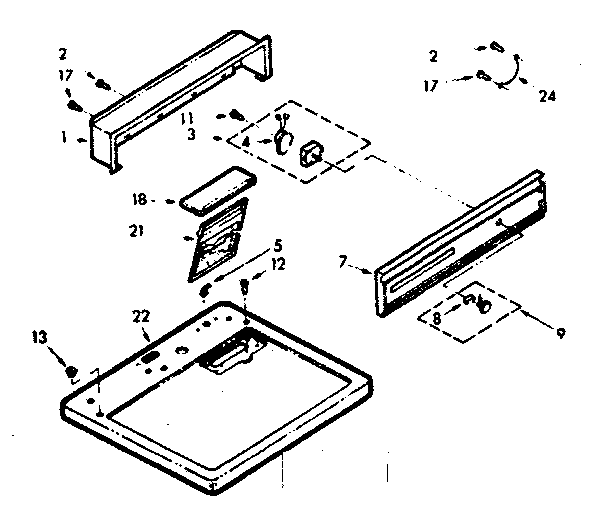 Top and console assembly