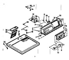 Kenmore 1107307620 top and console assembly diagram