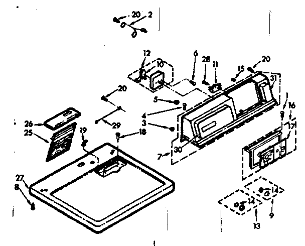Top and console assembly