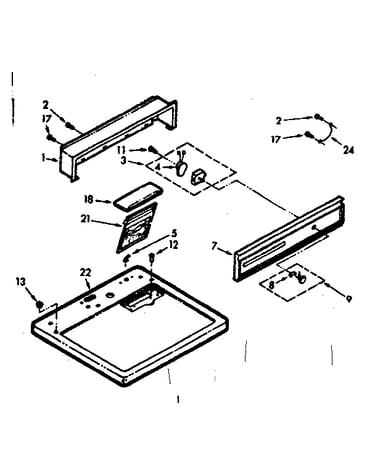 Top and console assembly