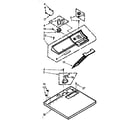 Kenmore 1107357640 top and console assembly diagram