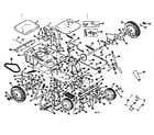 Craftsman 13196251 main frame and wheel assembly diagram