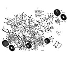 Craftsman 131962613 main frame and wheel assembly diagram