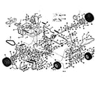Craftsman 13196263 main frame and wheel assembly diagram
