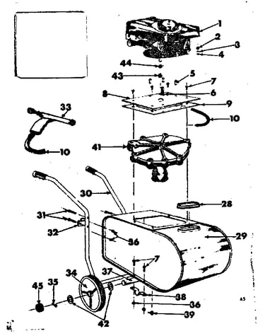 Engine and tank assembly