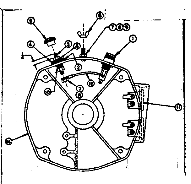 REAR BEARING CARRIER ASM W BATTERY CHARGING TERMINALS