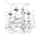 Kenmore 101939600 cook top section diagram